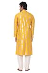 Shop_Masaba_Yellow Chanderi Foil Print Kurta _at_Aza_Fashions