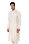 Buy_Masaba_White Chanderi Foil Print Layered Kurta _at_Aza_Fashions