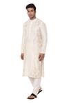 Buy_Masaba_White Chanderi Foil Print Layered Kurta _Online_at_Aza_Fashions