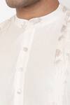 Masaba_White Chanderi Foil Print Layered Kurta _at_Aza_Fashions