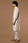 Shop_Masaba_White Raw Silk Teardrop Foil Print Bundi  _Online_at_Aza_Fashions