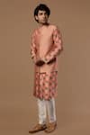 Buy_Masaba_Pink Raw Silk Tulip Print Bundi  _Online_at_Aza_Fashions