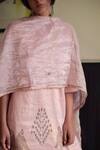 Buy_Shorshe Clothing_Pink Handwoven Tissue Kurta Set_Online_at_Aza_Fashions