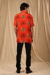 Shop_Masaba_Red Crepe Printed Sultan Shirt _at_Aza_Fashions