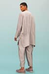 Shop_Antar Agni_Grey Cotton Silk Jacket _at_Aza_Fashions