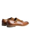 Dmodot_Brown Suede Hand Polished Monk Shoes_Online_at_Aza_Fashions