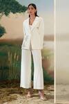 FEBo6_Off White Straight Trouser_Online_at_Aza_Fashions
