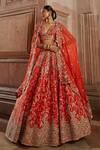 Buy_Mrunalini Rao_Raw Silk Roma Lata Embroidered Lehenga Set_at_Aza_Fashions