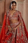 Mrunalini Rao_Raw Silk Roma Lata Embroidered Lehenga Set_Online_at_Aza_Fashions