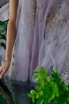 Shop_Mrunalini Rao_Purple Net Floral Embroidered Skirt Set_Online_at_Aza_Fashions