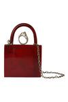 Buy_Oceana Clutches_Red Resin Minaudi Bag_at_Aza_Fashions