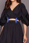 Shop_Deepika Arora_Black Cotton Crop Top And Cutwork Skirt Set_at_Aza_Fashions
