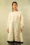 Buy_Ibai_White Handwoven Mulbery Silk Boat Tunic _at_Aza_Fashions