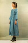 Shop_Ibai_Blue Mulberry Silk Boat Maxi Dress  _Online_at_Aza_Fashions