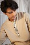 Shop_Twenty Nine_Beige Cotton Silk Art Deco Kurta Set _at_Aza_Fashions