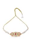 Shop_Minaki_Gold Plated Jadau Choker Set_Online_at_Aza_Fashions