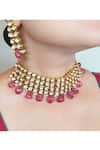 Minaki_Gold Plated Diamonds, Stones Kundan Choker Set _Online_at_Aza_Fashions
