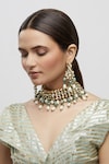 Minaki_Gold Plated Kundan Choker Set_Online_at_Aza_Fashions