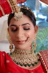 Shop_Minaki_Gold Plated Beads Kundan Choker Set _at_Aza_Fashions