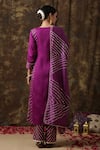 Shop_Maison Shefali_Purple Kurta Cotton  Dupatta Chanderi Embroidered Set _at_Aza_Fashions
