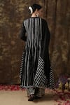 Shop_Maison Shefali_Black Kurta Cotton Dupatta Handspun Mul Embroidered Anarkali Palazzo Set _at_Aza_Fashions