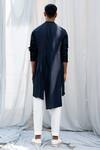Shop Antar Agni Blue Handwoven Cotton Kurta at Aza Fashions Shop_Antar Agni_Blue Handwoven Cotton Kurta _at_Aza_Fashions
