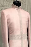 Buy_Shantnu Nikhil_Pink Tusser Georgette Draped Sherwani _Online_at_Aza_Fashions