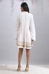 Shop_Maison Shefali_White Cotton Kalidar Tunic _at_Aza_Fashions