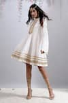 Buy_Maison Shefali_White Cotton Kalidar Tunic _Online_at_Aza_Fashions