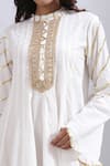 Maison Shefali_White Cotton Kalidar Tunic _at_Aza_Fashions