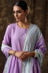 Buy_Maison Shefali_Purple Cotton Embroidered Kurta Sharara Set _Online_at_Aza_Fashions