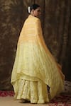Shop_Maison Shefali_Yellow Cotton Embroidered Kurta Sharara Set _at_Aza_Fashions