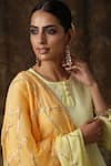 Buy_Maison Shefali_Yellow Cotton Embroidered Kurta Sharara Set _Online_at_Aza_Fashions