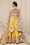 Shop_Masaba_Yellow Crepe Foil Print Lehenga Set_at_Aza_Fashions