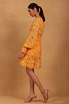 Buy_Masaba_Yellow Georgette Magnolia Tiered Dress_Online_at_Aza_Fashions