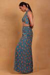 Buy_Masaba_Blue Crepe Mr Beaks Print Top And Palazzo Set_Online_at_Aza_Fashions
