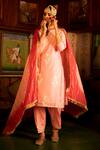 Buy Maison Shefali Pink Chanderi Silk Hand Embroidered Gota Patti Round Pittan Work Kurta Set Online at Aza Fashions Buy_Maison Shefali_Pink Chanderi Silk Hand Embroidered Gota Patti Round Pittan Work Kurta Set _Online_at_Aza_Fashions