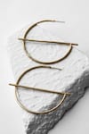 De'anma_Gold Plated Geometric Hoops_Online_at_Aza_Fashions