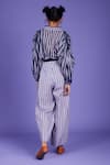 Shop_MATI_Blue Cotton Striped Pant Set_at_Aza_Fashions