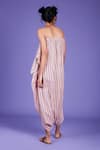 Shop_MATI_Pink Cotton Striped Popover Jumpsuit_at_Aza_Fashions