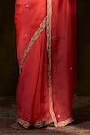 Buy_Weaver Story_Peach Organza Woven Zardozi Work Handloom Saree _Online_at_Aza_Fashions