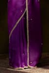 Buy_Weaver Story_Purple Organza Woven Zardozi Work Handloom Saree _Online_at_Aza_Fashions