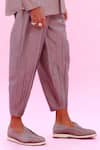 Buy_Antar Agni_Grey Cotton Silk Pant _Online_at_Aza_Fashions