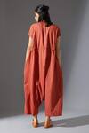Shop_MATI_1_Orange Cotton Striped Jumpsuit_at_Aza_Fashions
