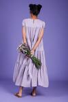 Shop_MATI_Purple Handwoven Tiered Dress_at_Aza_Fashions