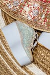 Buy_Tiesta_Silver Glitter, Sequins Begum Embellished Sneaker Wedges _Online_at_Aza_Fashions