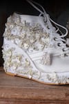 Shop_Tiesta_Ivory Embellished Cinderella Sneaker Wedges _Online_at_Aza_Fashions