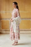 Rahul Mishra_Pink And Dupatta Silk Organza Pant Raw Silk Lining Viscose Set _Online_at_Aza_Fashions