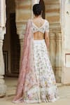 Shop_Rahul Mishra_White Lehenga And Dupatta Silk Organza Blouse Viscose Georgette Bridal Set _at_Aza_Fashions