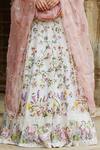Buy_Rahul Mishra_White Lehenga And Dupatta Silk Organza Blouse Viscose Georgette Bridal Set _Online_at_Aza_Fashions